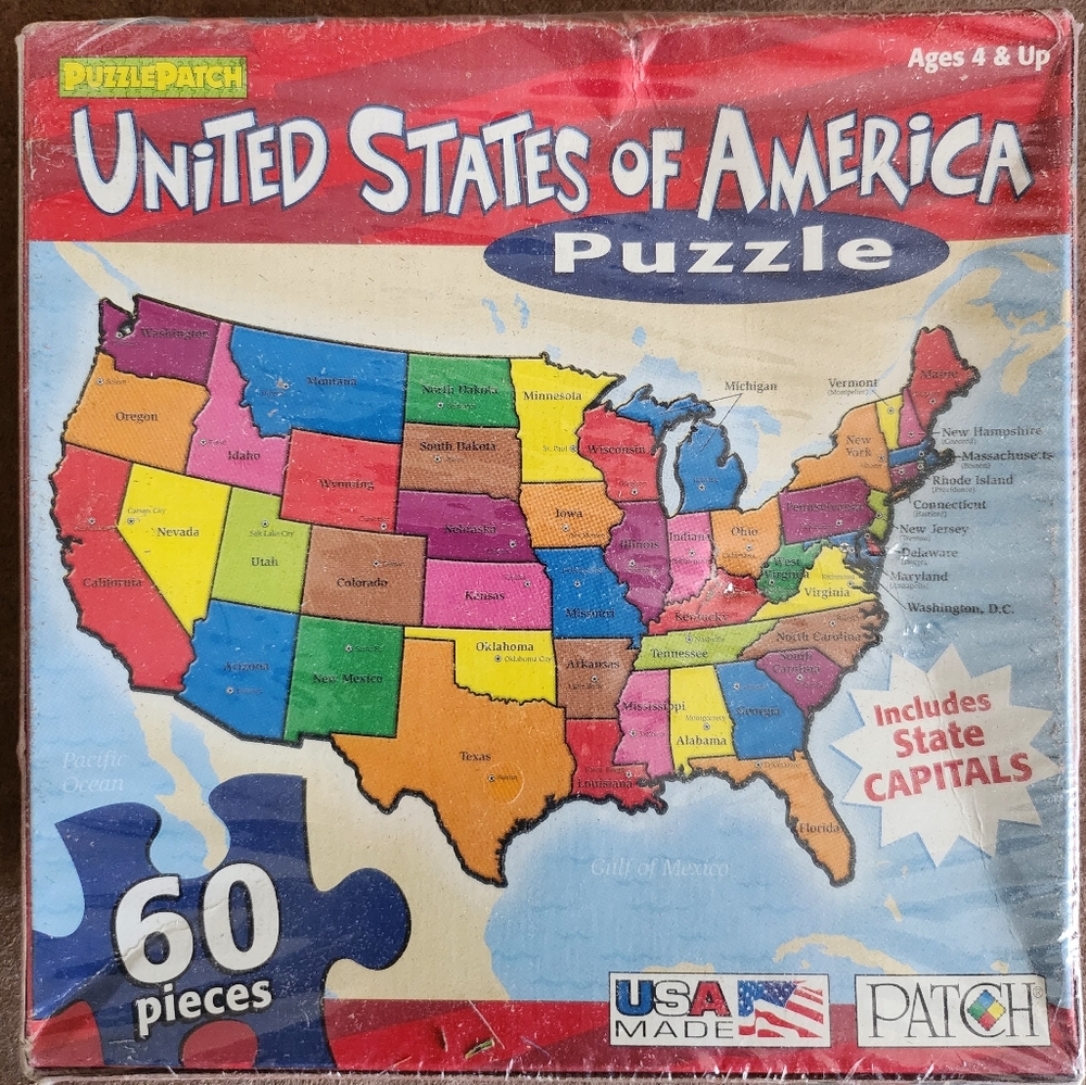 Puzzle 13"x10" 60 Pieces United States of America